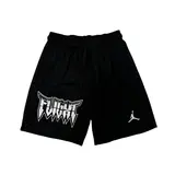 Jordan Black and White Shorts - Flight Graphic