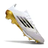 Adidas F50+ Elite White Black and Gold Firm Ground FG Football Boot