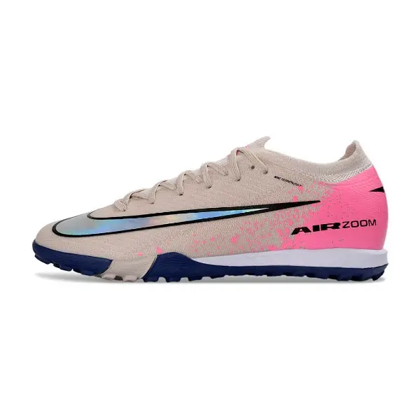 Nike Zoom Mercurial Vapor 16 Elite Gray, Dark Blue and Pink Turf TF Football Boot