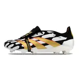 Adidas Predator 30 Elite Tongue Black White and Yellow Firm Ground FG Football Boot