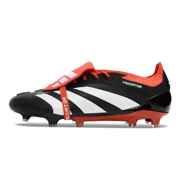 Adidas Predator 30 Elite Tongue Black and Red Firm Ground FG Football Boot