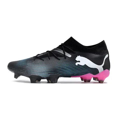 Puma Future 7 Black Light Blue and Pink Firm Ground FG Football Boot