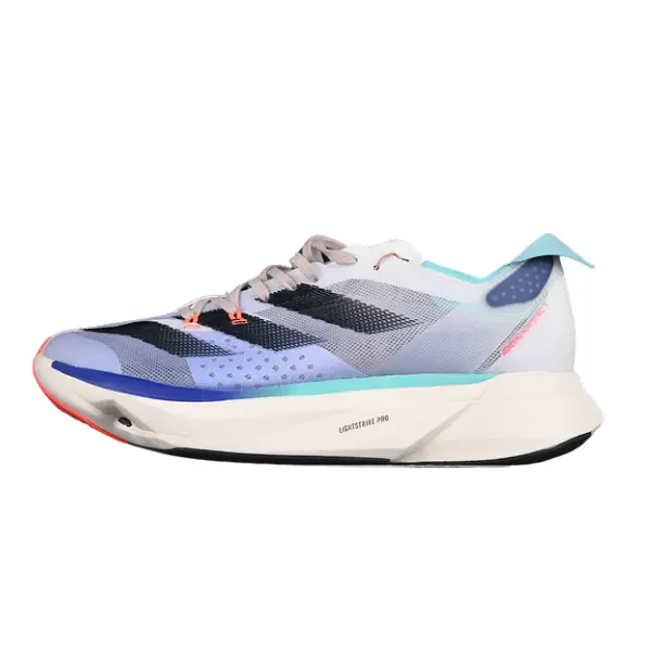 Adidas Adizero Adios Pro 3 White and Blue Running Shoes - Blue/Aqua