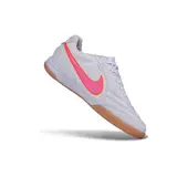 Nike Tiempo Streetgato White and Pink Indoor IC Football Boot