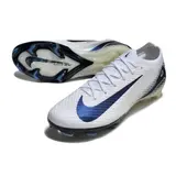 Nike Air Zoom Mercurial Vapor 16 Elite White and Green Firm Ground FG Football Boot - White/Navy