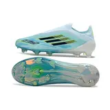 Adidas F50 Elite Laceless White and Fluorescent Green Firm Ground FG Football Boot