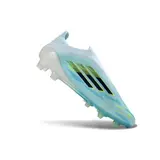 Adidas F50 Elite Laceless White and Fluorescent Green Firm Ground FG Football Boot