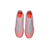 Adidas F50 Hyperfast Laceless Elite Salmon Pink and White Turf TF Kids Football Boot