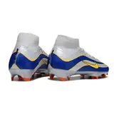 Nike Air Zoom Mercurial Superfly 10 Elite Gray and Blue Firm Ground FG Football Boot