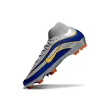 Nike Air Zoom Mercurial Superfly 10 Elite Gray and Blue Firm Ground FG Football Boot