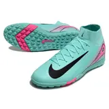Nike Zoom Mercurial Superfly 10 Elite Light Blue and Pink Turf TF Football Boot