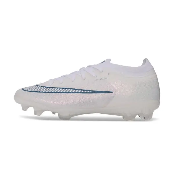 Nike Air Zoom Mercurial Vapor 17 Elite White and Blue Firm Ground FG Football Boot - White/Navy