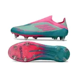 Adidas F50 Elite Laceless Light Blue and Pink Mixed Studs SG Football Boot