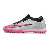 Nike Zoom Mercurial Vapor 15 Elite Gray and Pink Turf TF Kids Football Boot