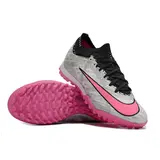 Nike Zoom Mercurial Vapor 15 Elite Gray and Pink Turf TF Kids Football Boot