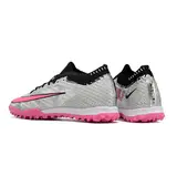Nike Zoom Mercurial Vapor 15 Elite Gray and Pink Turf TF Kids Football Boot