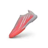 Adidas F50 Hyperfast Laceless Elite Pink and White Turf TF Football Boot - Coral Red/Grey