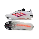 Adidas Predator 26 Elite White, Black and Pink Firm Ground FG Football Boot