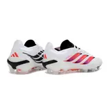 Adidas Predator 26 Elite White, Black and Pink Firm Ground FG Football Boot