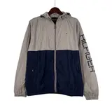 Tommy Hilfiger Grey and Blue Windbreaker Jacket