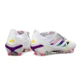 Adidas Predator 26 Elite Tongue White, Pink and Purple Firm Ground FG Football Boot