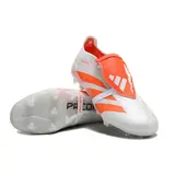 Adidas Predator 30 Elite Tongue White and Orange Firm Ground FG Kids Football Boot