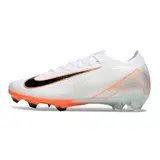 Nike Air Zoom Mercurial Vapor 16 Elite White and Orange Firm Ground FG Football Boot