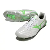 Mizuno Morelia Neo IV Pro White and Green Firm Ground FG Football Boot