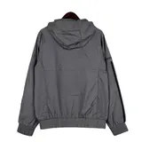 Adidas Grey and Black Windbreaker Jacket