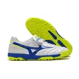 Mizuno Morelia Sala Classic White Blue and Yellow Turf TF Football Boot