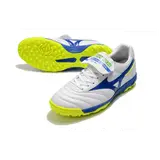 Mizuno Morelia Sala Classic White Blue and Yellow Turf TF Football Boot