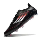 Adidas F50 Elite Black White and Red Firm Ground FG Football Boot - Black/White