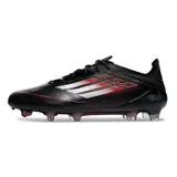 Adidas F50 Elite Black White and Red Firm Ground FG Football Boot - Black/White
