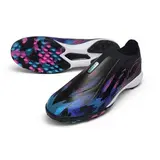 Adidas F50 Hyperfast Laceless Elite Black, Blue and Pink Turf TF Football Boot