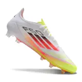 Adidas F50 Elite White Orange and Yellow Firm Ground FG Football Boot