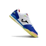 Joma Top Flex Rebound White Blue and Yellow Indoor IC Football Boot