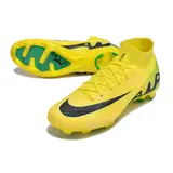 Nike Zoom Mercurial Superfly 9 Elite Yellow Green and Black Firm Ground FG Kids Football Boot