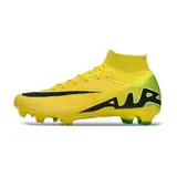 Nike Zoom Mercurial Superfly 9 Elite Yellow Green and Black Firm Ground FG Kids Football Boot
