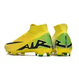 Nike Zoom Mercurial Superfly 9 Elite Yellow Green and Black Firm Ground FG Kids Football Boot