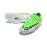 Nike Air Zoom Mercurial Vapor 17 Elite Light Green and White Firm Ground FG Kids Football Boot - White/Green