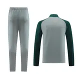Nike Grey and Green Cold Set Quarter-Zip Top and Pants