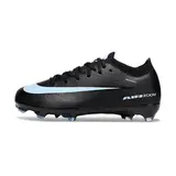 Nike Air Zoom Mercurial Vapor 16 Elite Black and Light Blue Firm Ground FG Kids Football Boot