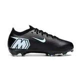 Nike Air Zoom Mercurial Vapor 16 Elite Black and Light Blue Firm Ground FG Kids Football Boot