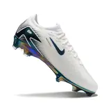 Nike Air Zoom Mercurial Vapor 16 Elite White and Green Firm Ground FG Kids Football Boot