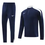 Nike Blue Cold Set Quarter-Zip Top and Pants - Navy Blue Top