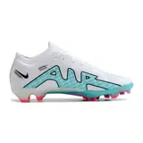 Nike Zoom Mercurial Vapor 15 Elite White Light Blue and Pink Firm Ground FG Kids Football Boot