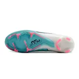 Nike Zoom Mercurial Vapor 15 Elite White Light Blue and Pink Firm Ground FG Kids Football Boot