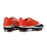 Nike Air Zoom Mercurial Vapor 16 Elite Red and Silver  Firm Ground FG Kids Football Boot