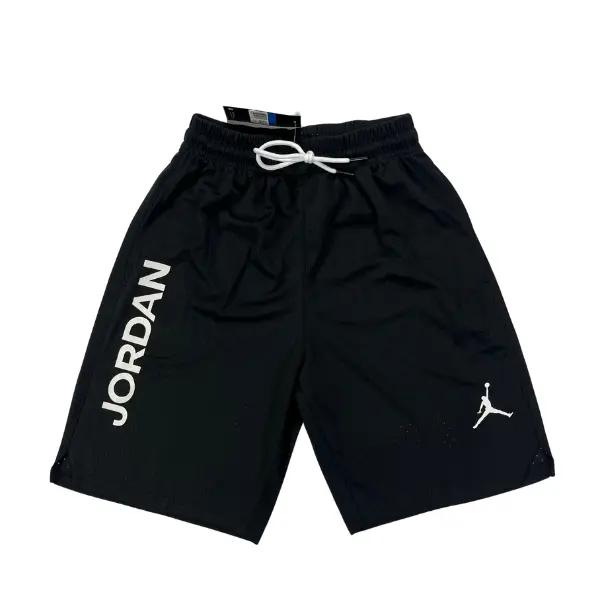 Jordan Black and White Shorts - Vertical Text