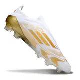 Adidas F50 Elite Laceless White and Gold Firm Ground FG Football Boot